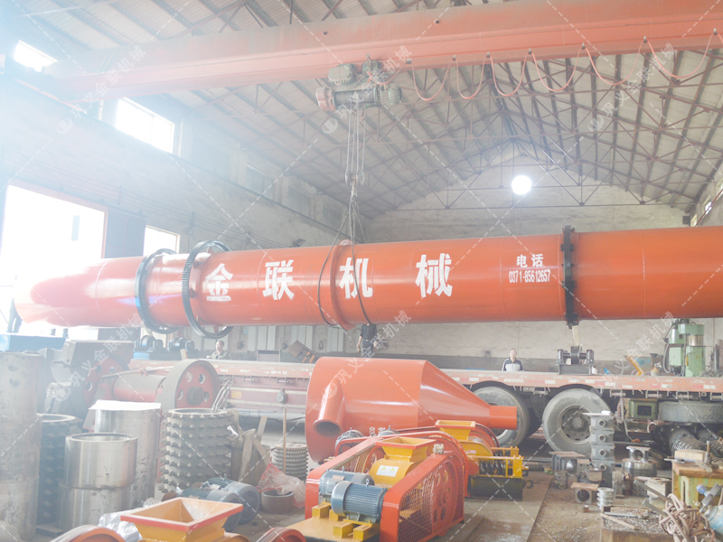 兩臺(tái)小型對輥機(jī)和烘干機(jī)發(fā)貨圖片_發(fā)往湖南永興_破碎烘干銅渣